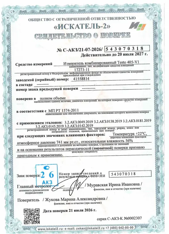 Поверка приборов